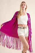 Sequin Fringe Star Cardigan