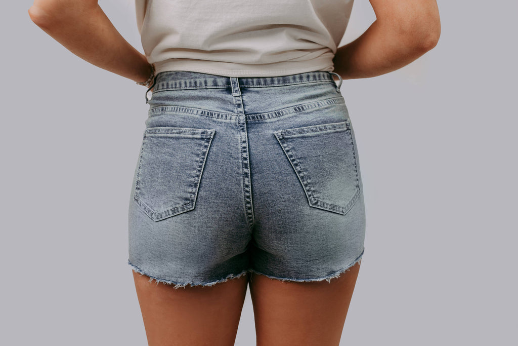 Stud Denim Shorts