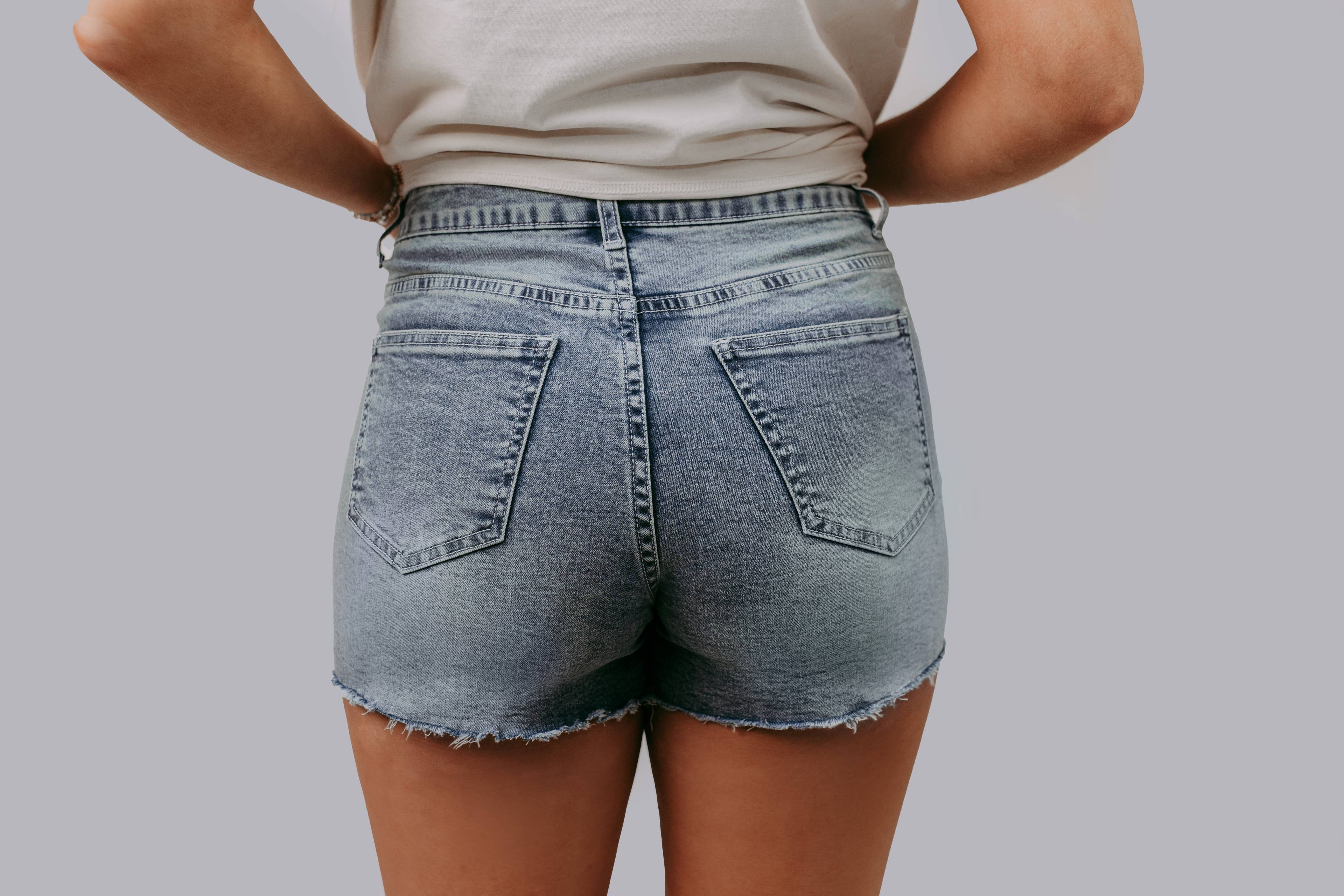 Stud Denim Shorts