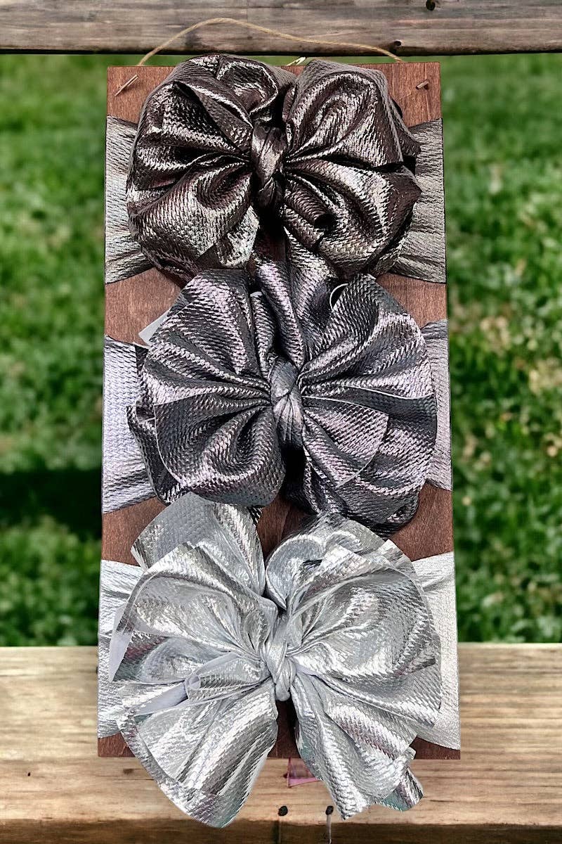 Metallic Big Tassel Printed Fashion Headband for Babies