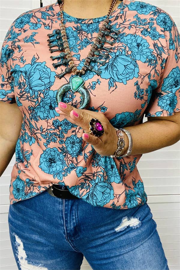 Ruffled Turquoise Top