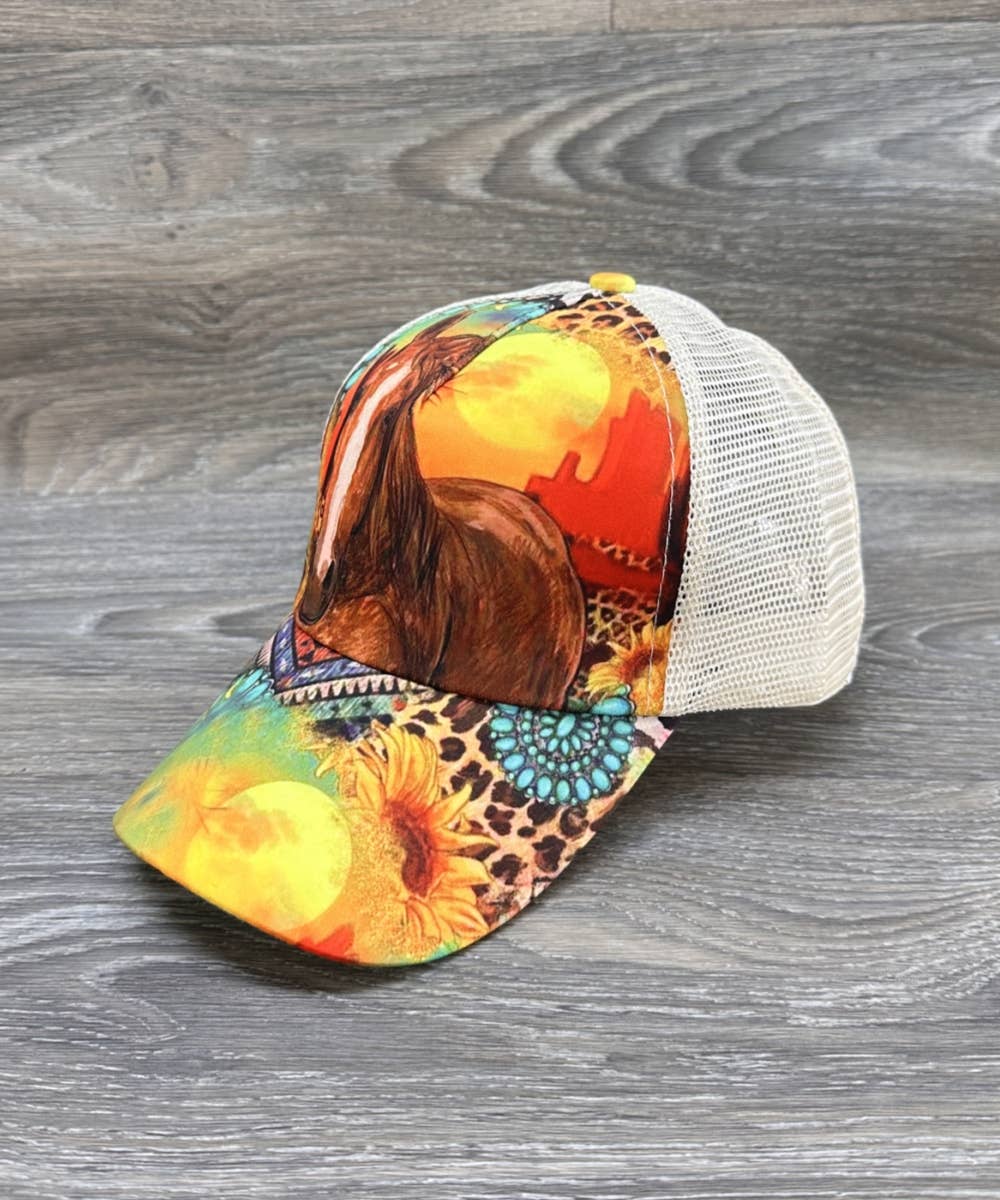 WESTERN HORSE BASEBALL HAT