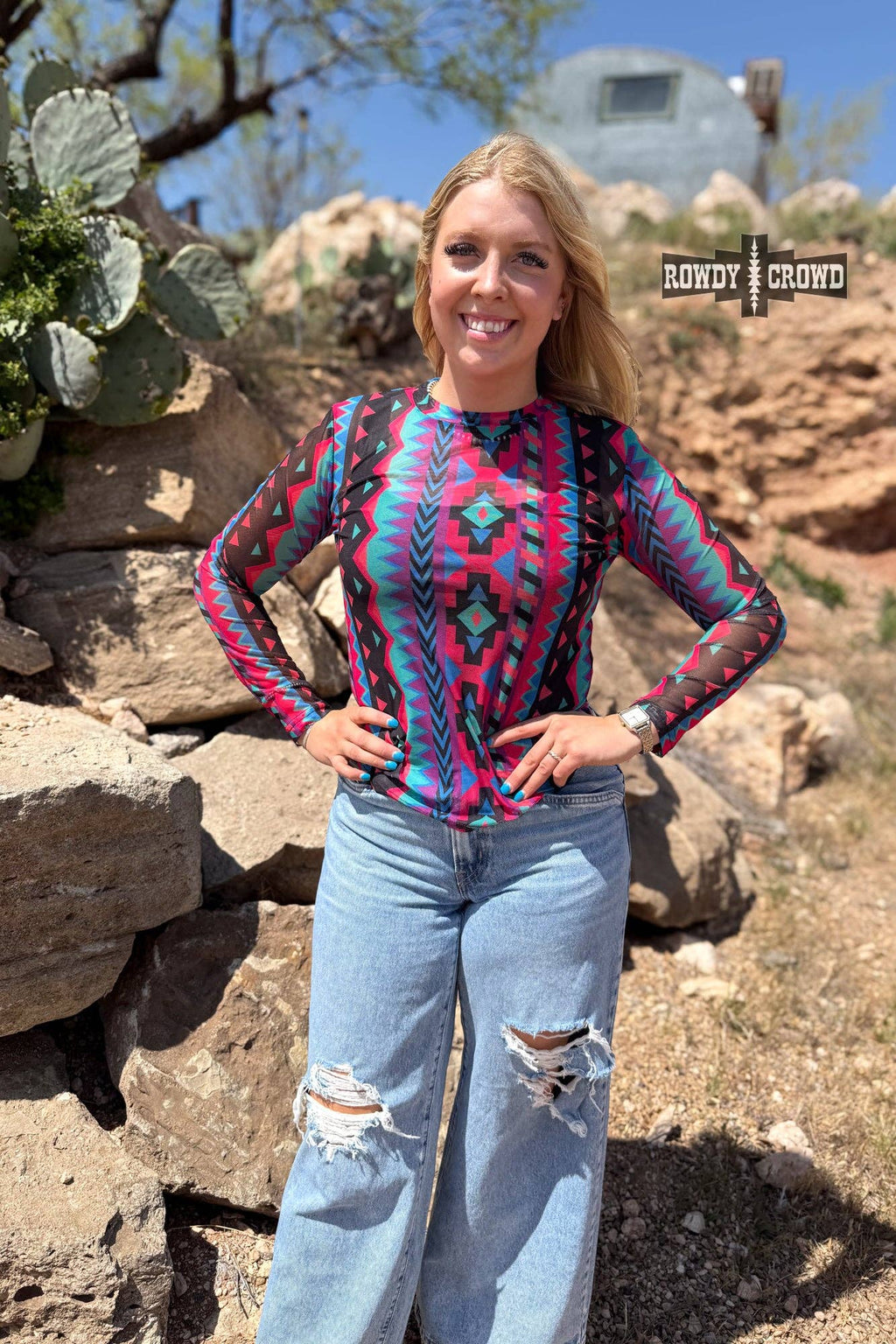 Retro Funk Mesh Top
