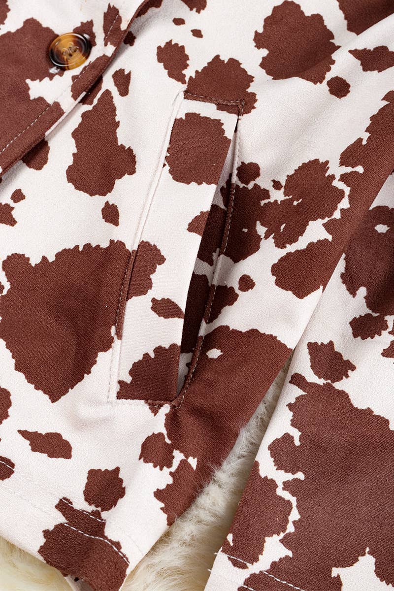 GIRLS COW PRINTED BLAZER