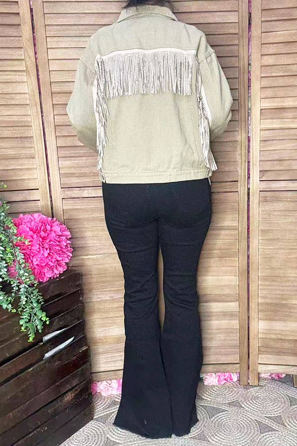 Rhinestone Fringe Jacket