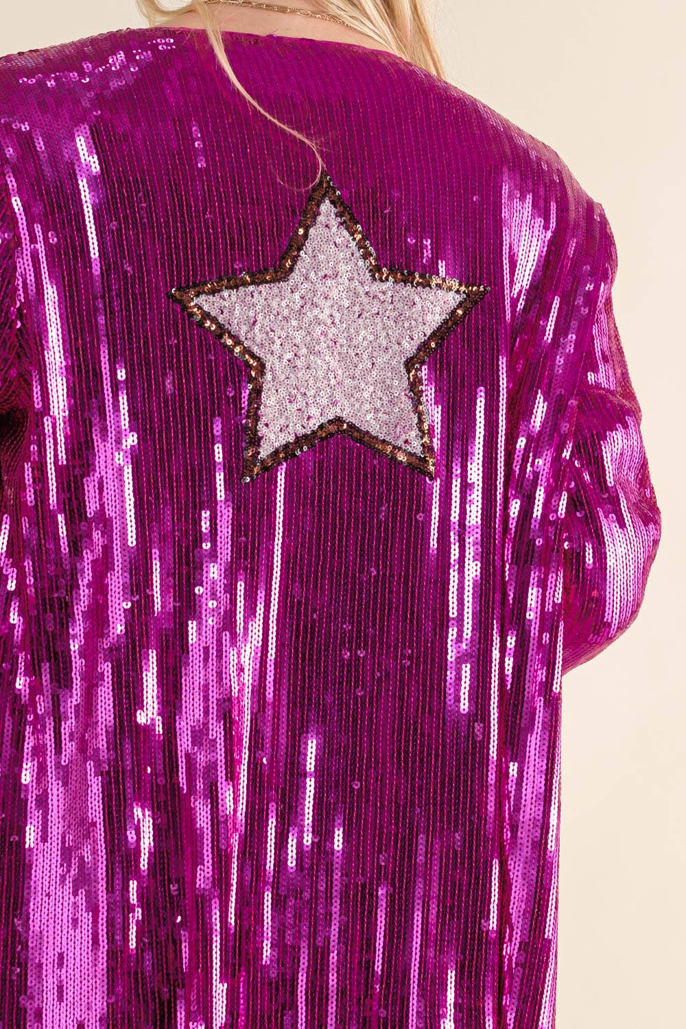 Sequin Fringe Star Cardigan