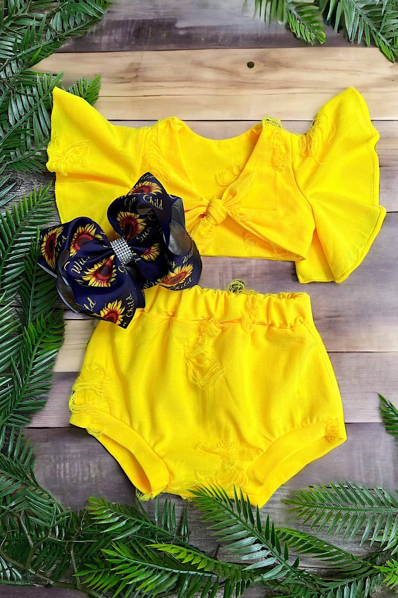 GIRLS YELLOW 2PC SET