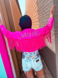 Only One Fringe Crop Jacket