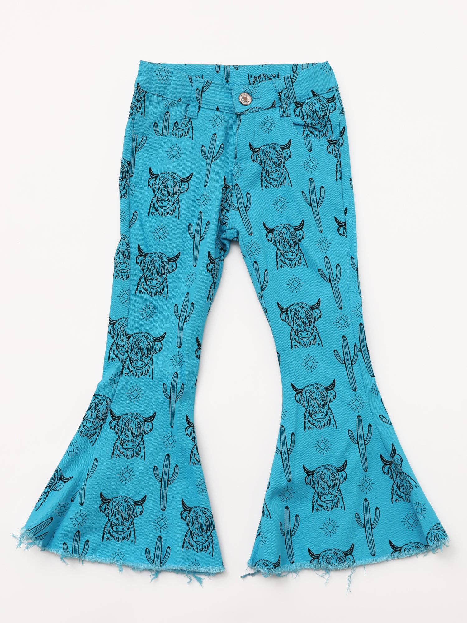 Blue Cows Cactus Printed Flare Jeans