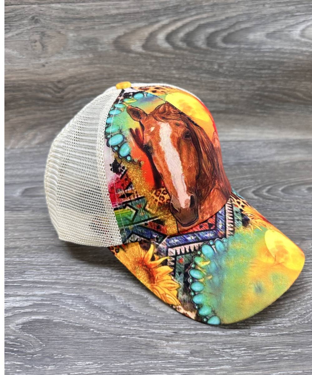 WESTERN HORSE BASEBALL HAT