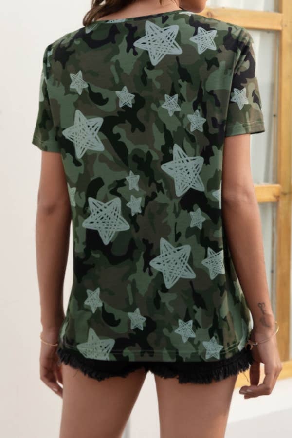 CAMO STAR  PRINT TEE