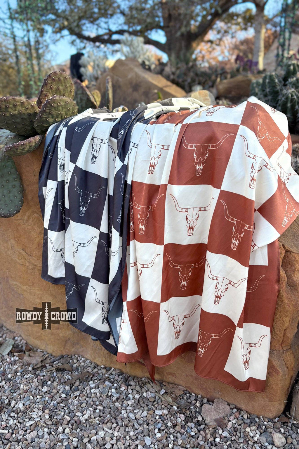 Checkered Skull Wild Rag