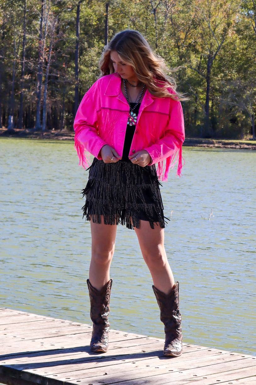 Only One Fringe Crop Jacket
