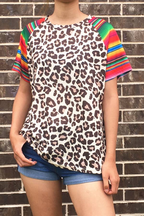 LEOPARD AND SERAPE TEE