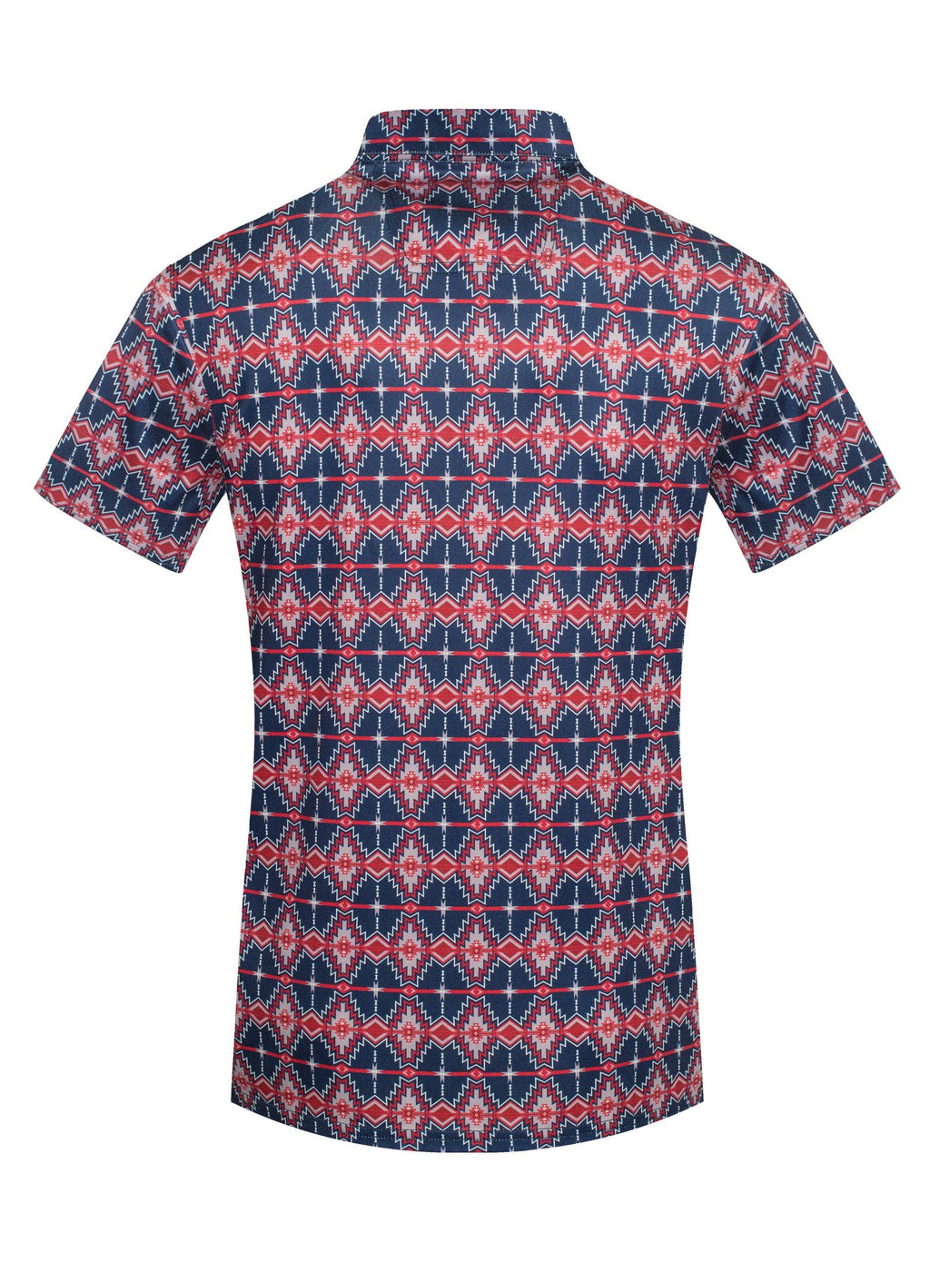 Men's Short Sleeve Modal Printed Polo Shirt – Blue