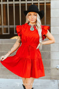 Red Ruffle Dress