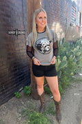 Howdy Hereford Mesh Sleeve Top