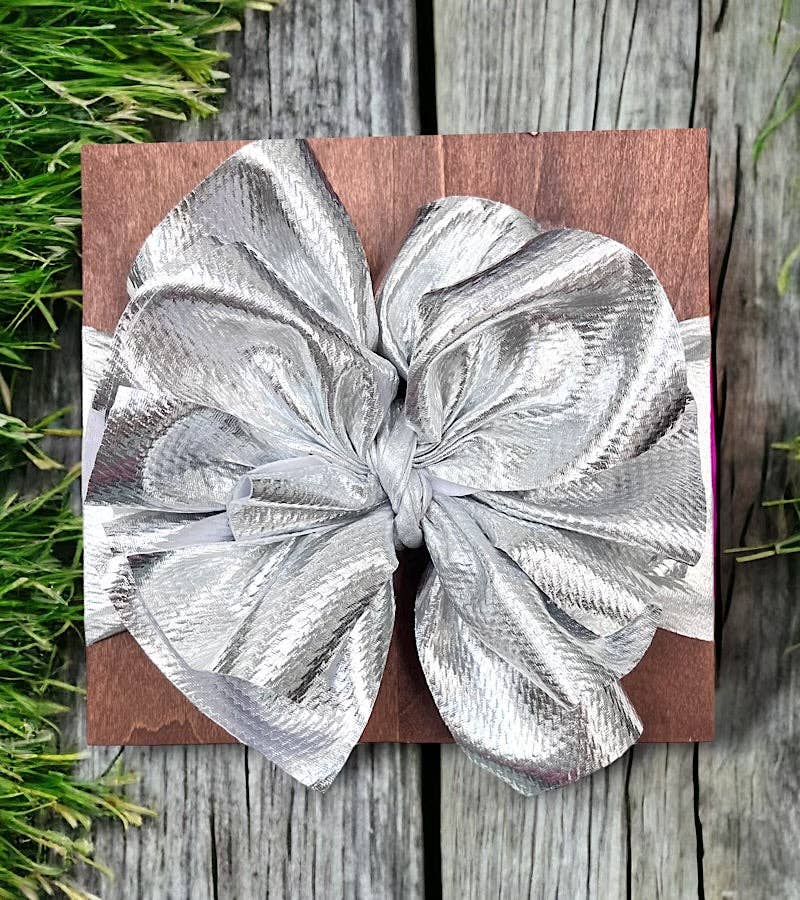 Metallic Big Tassel Printed Fashion Headband for Babies