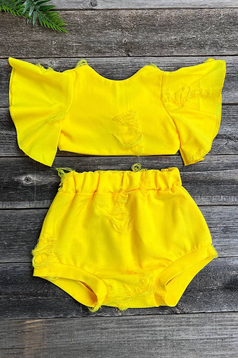GIRLS YELLOW 2PC SET