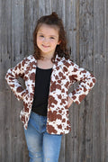 GIRLS COW PRINTED BLAZER