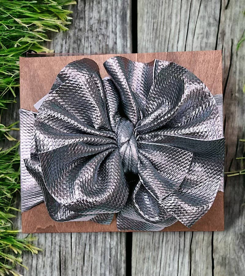 Metallic Big Tassel Printed Fashion Headband for Babies