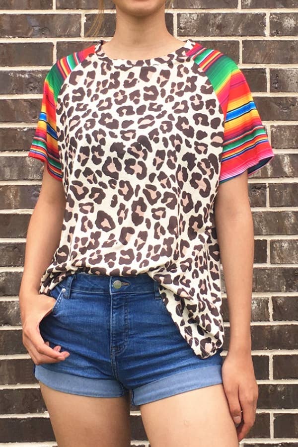 LEOPARD AND SERAPE TEE