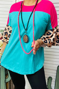 Pink & Turquoise Top