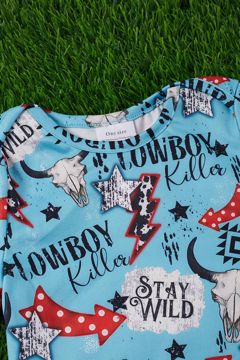 BOYS COWBOY BABY GOWN