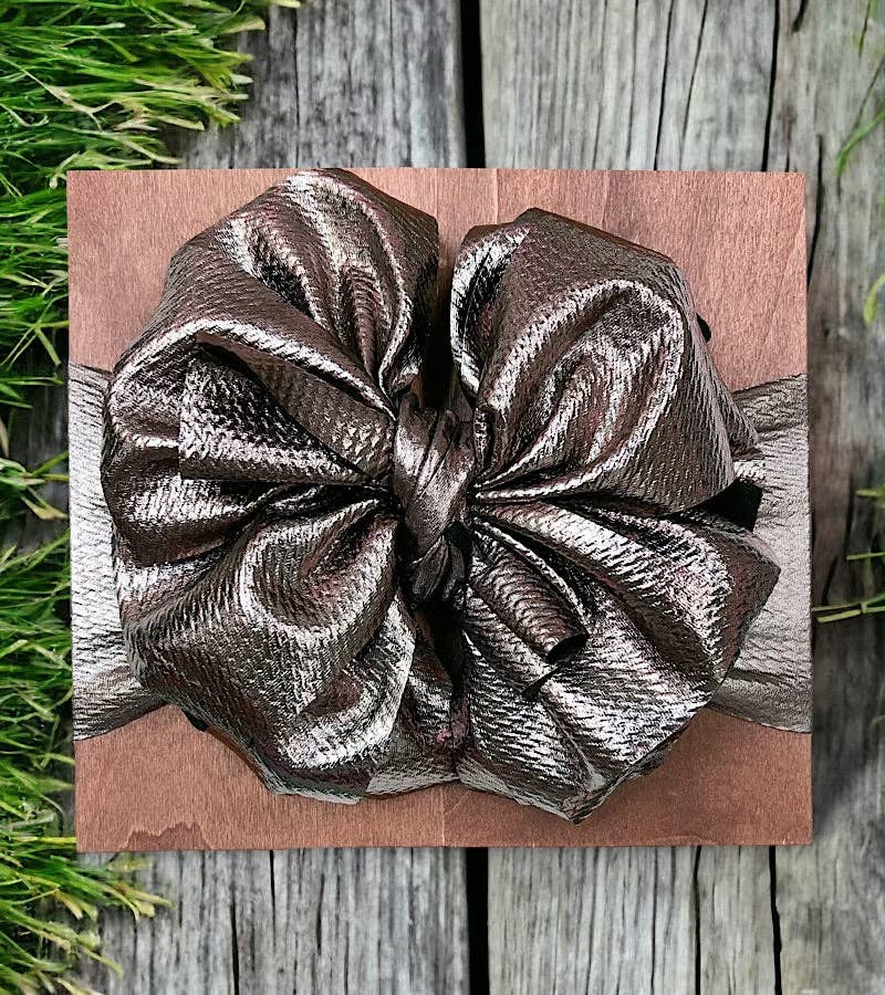 Metallic Big Tassel Printed Fashion Headband for Babies