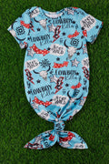 BOYS COWBOY BABY GOWN