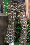 GIRLS BROWN AZTEC DENIM